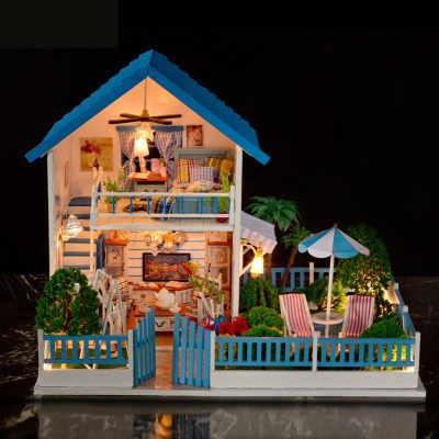 American decorative wooden doll house (4)