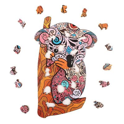 Boutique sloth colorful wooden puzzle (1)