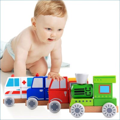 Children’s construction vehicle wooden car toy (1)