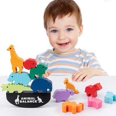 Children’s game combination wooden animals (5)