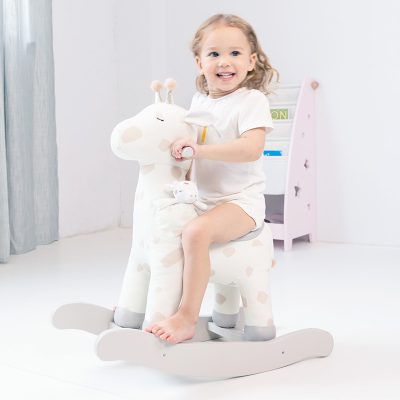 Christmas gift wooden rocking horse, (4)