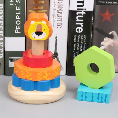 Cute animal wooden building blocks toy (3)