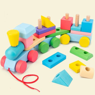 Cute design toy wooden train vehicle (3)