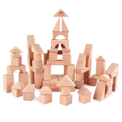 Deluxe solid color wood stacking toy (6)