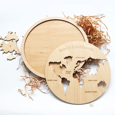 Earth pattern handmade wooden puzzle (3)