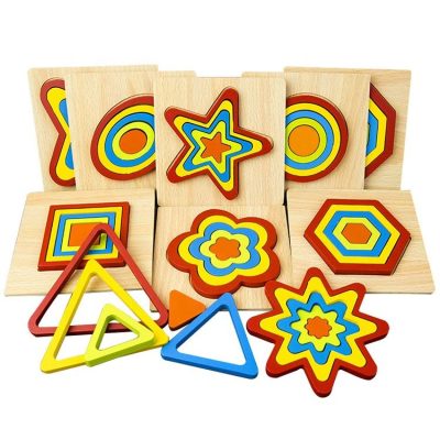 Educational geometric wooden puzzle for children (4)