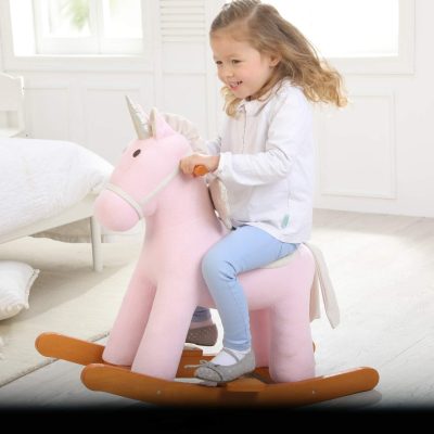 Fantasy unicorn wooden rocking horse (3)
