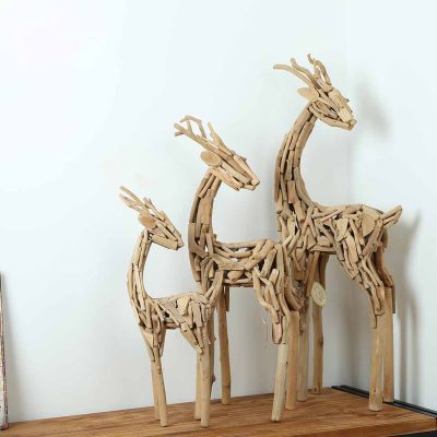 Giraffe shape primary color wooden animal (5)