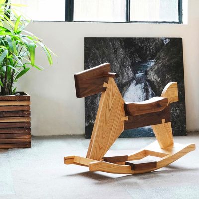 Hand-stitched wooden rocking horse (2)