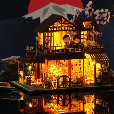Japanese style wooden doll house (4)