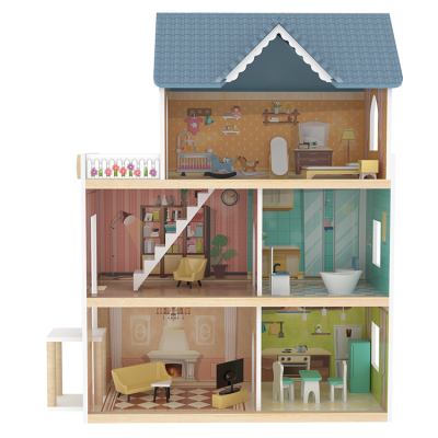 Large Wooden Baby Doll House (1)