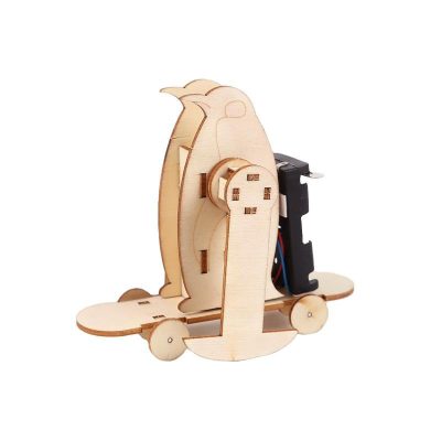 Mechanical power penguin wooden animal (4)
