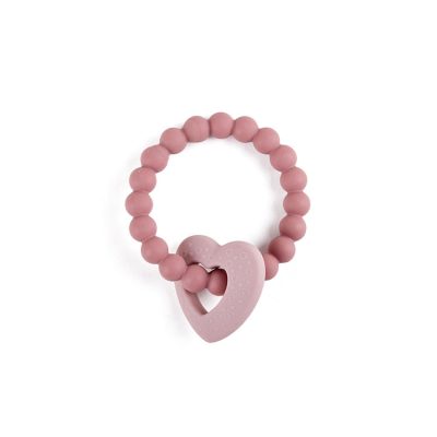 Pretty pink design wooden teether (6)