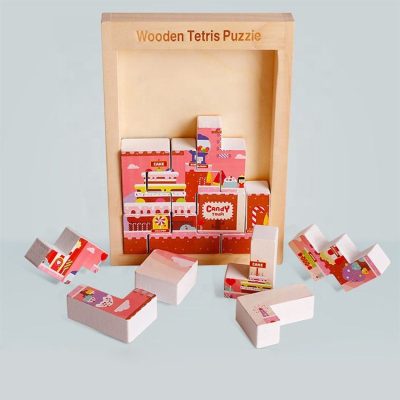 Simple early education wooden puzzle (1)