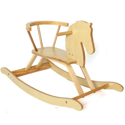 Simple style kids wooden rocking horse (6)