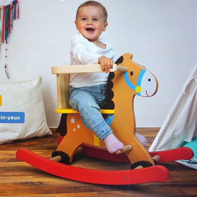Special protective wooden rocking horse (2)
